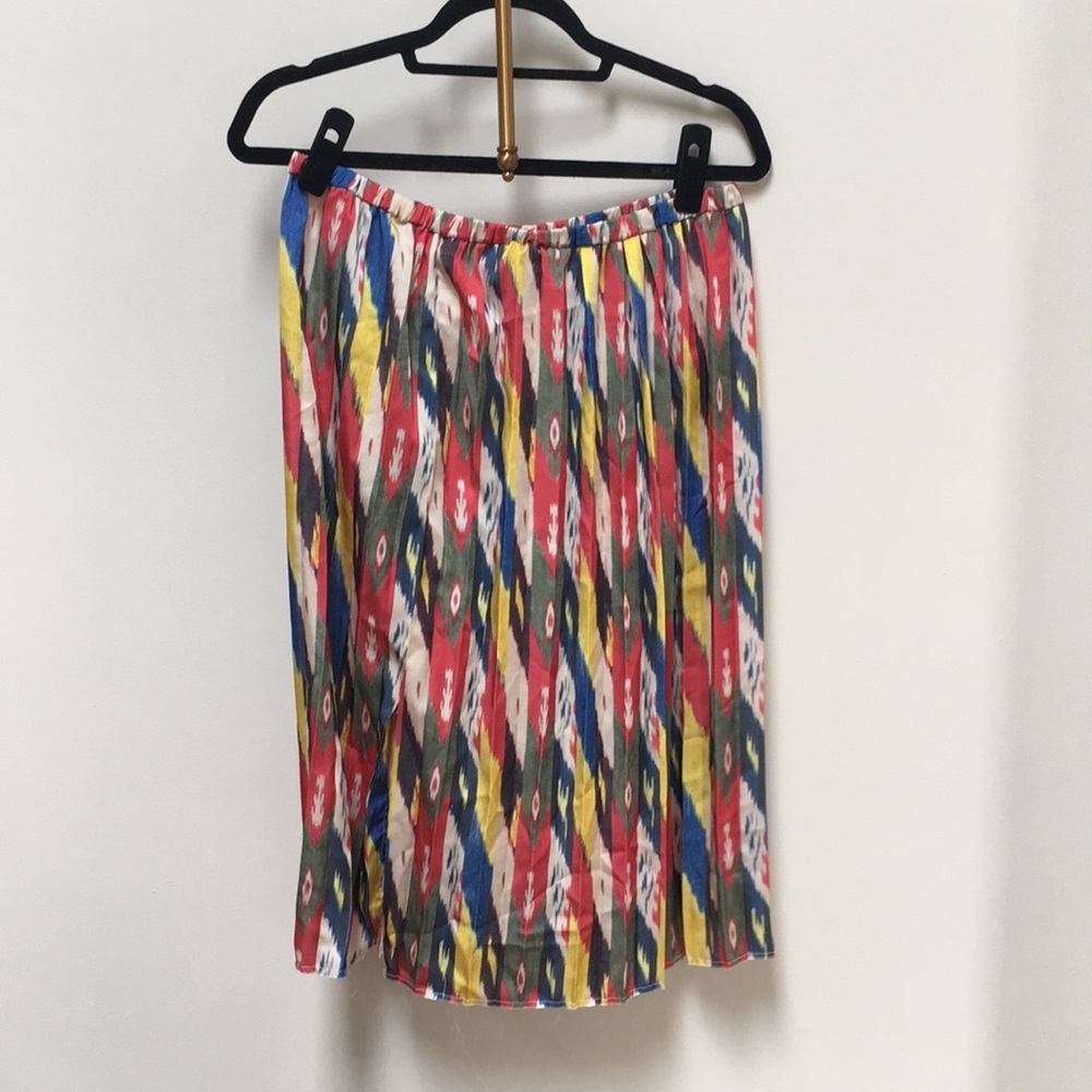 Isabel Marant Etoile pleated ikat skirt